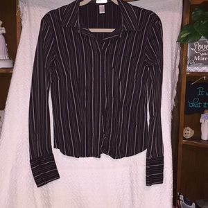 Striped Button Down Blouse